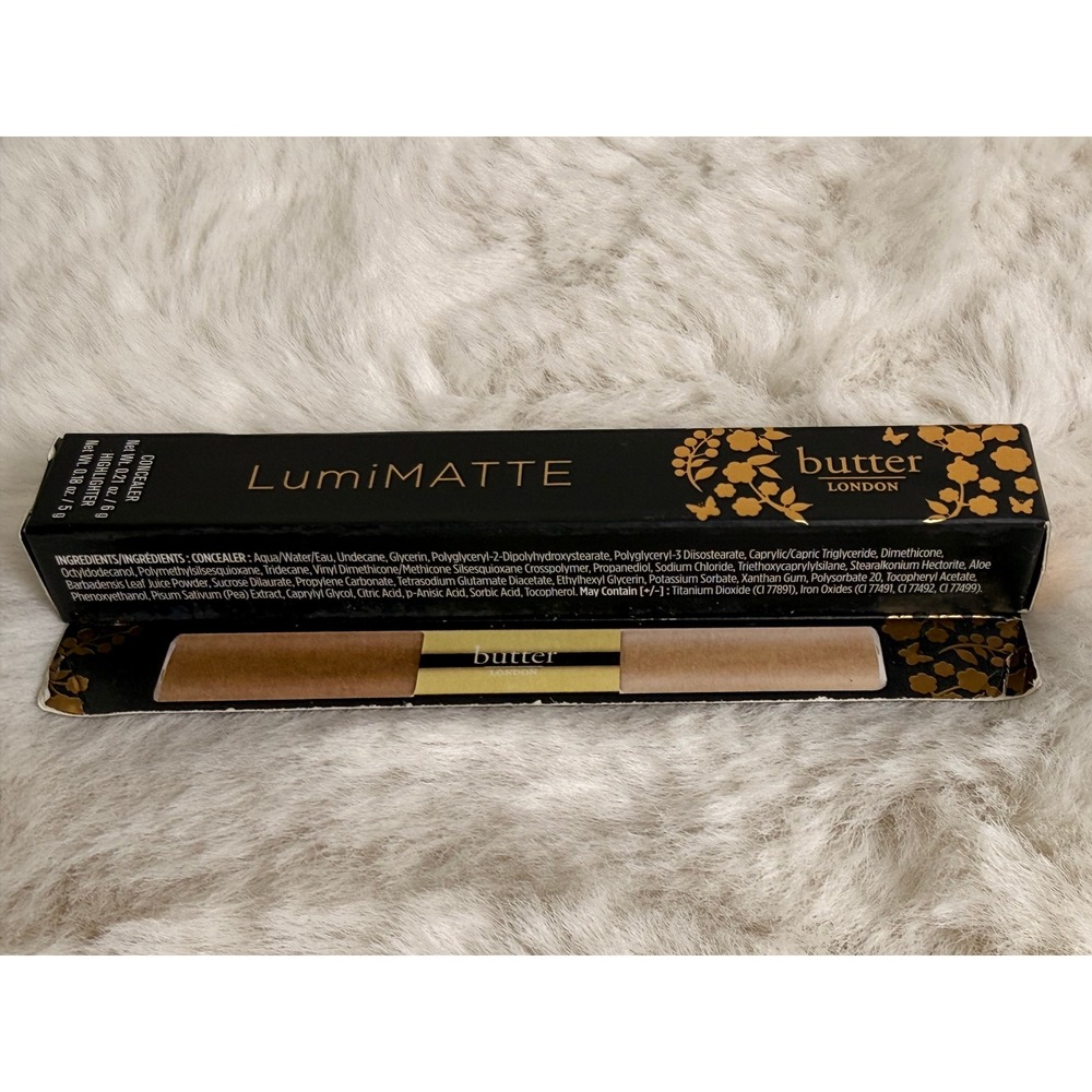 Butter London LumiMatte 2-in-1 Concealer & Brightening Duo Medium NIB